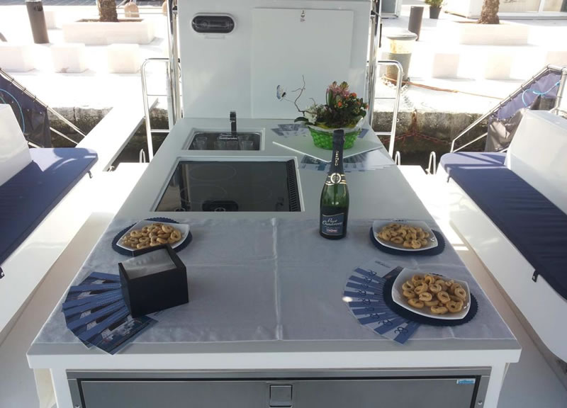 Aperitif on a catamaran in San Vito Lo Capo