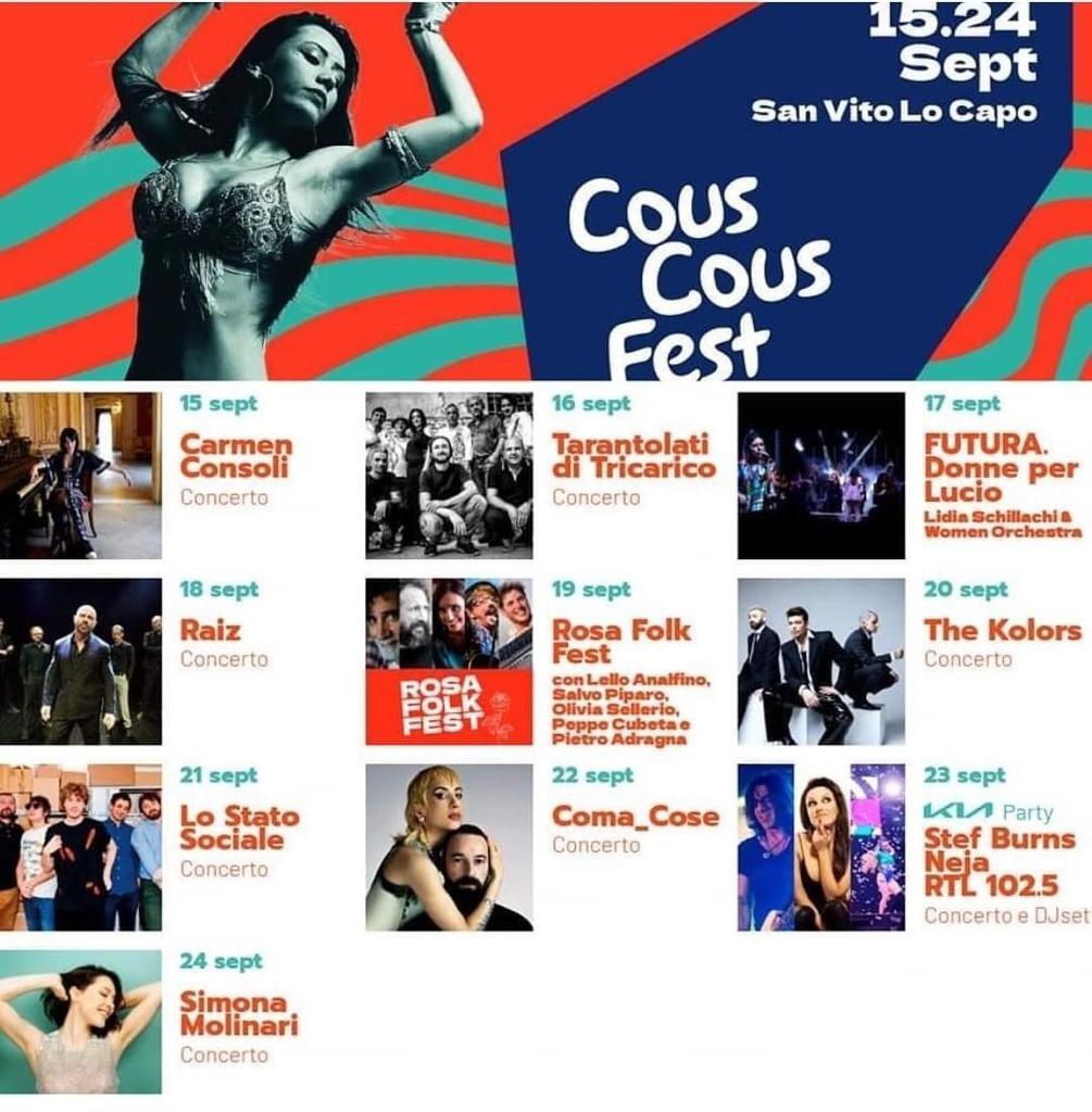 26th Cous Cous Fest 15 - 24 September 2023 International festival of cultural integration